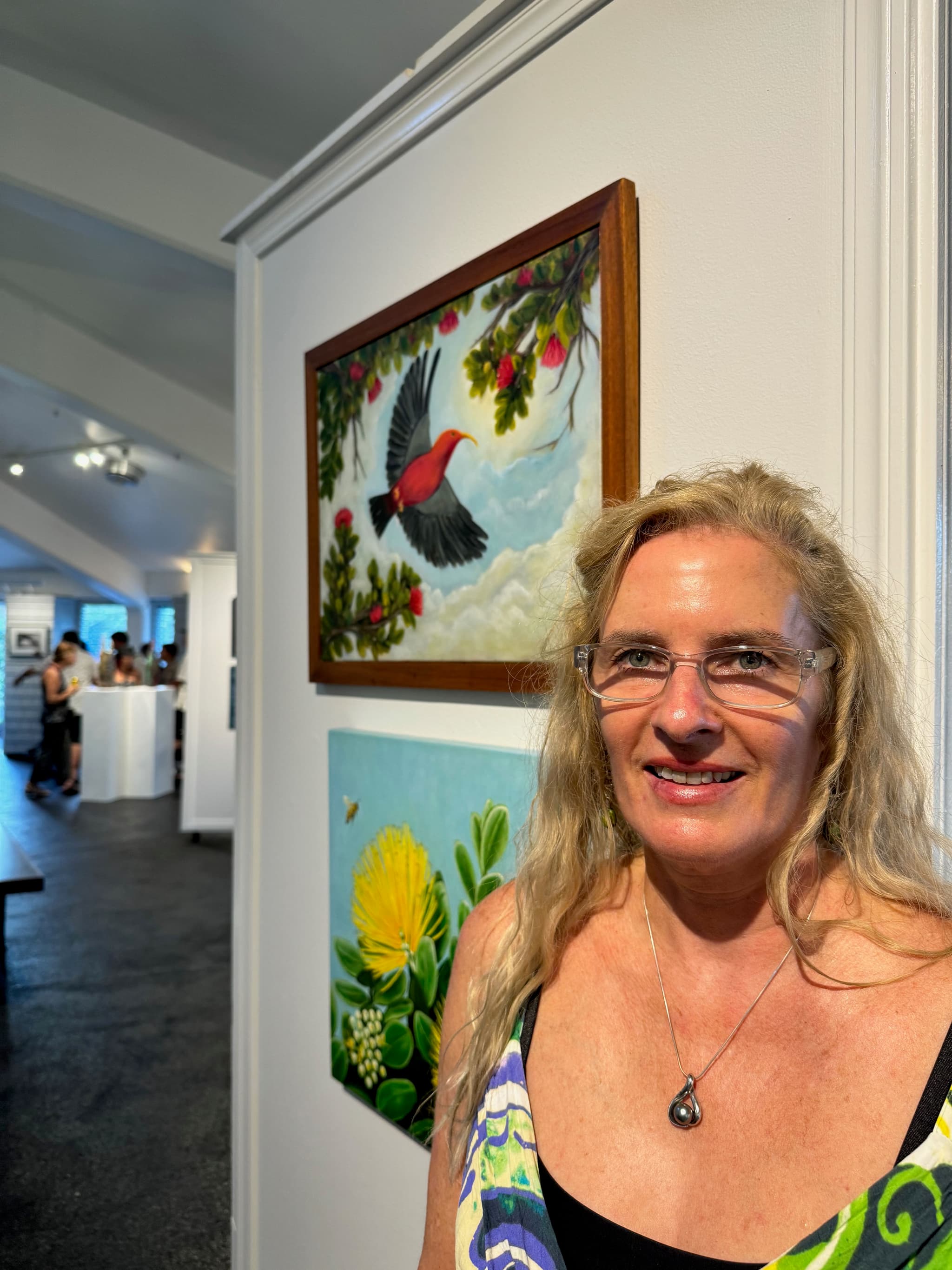 Deona at the juried Hawaii Nei art exhibition